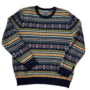 Club Room Cotton Fair Isle Crewneck Sweater Size Large